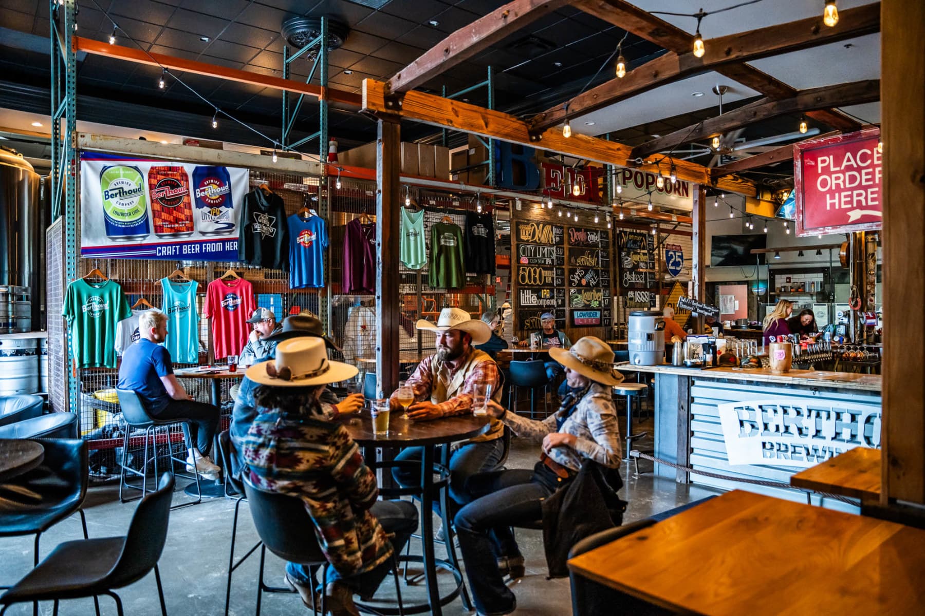 The taproom bar and dining room